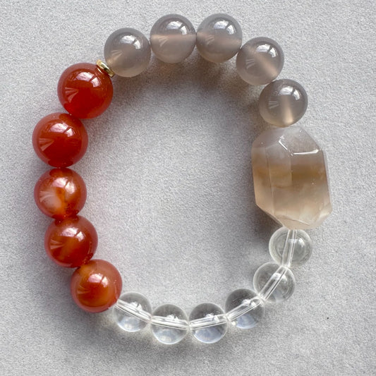 Grey red Agate