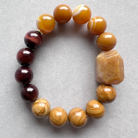 Red golden agate